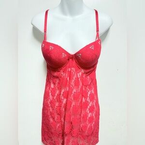 Smart & Sexy Vibrant Pink Lace Chemise